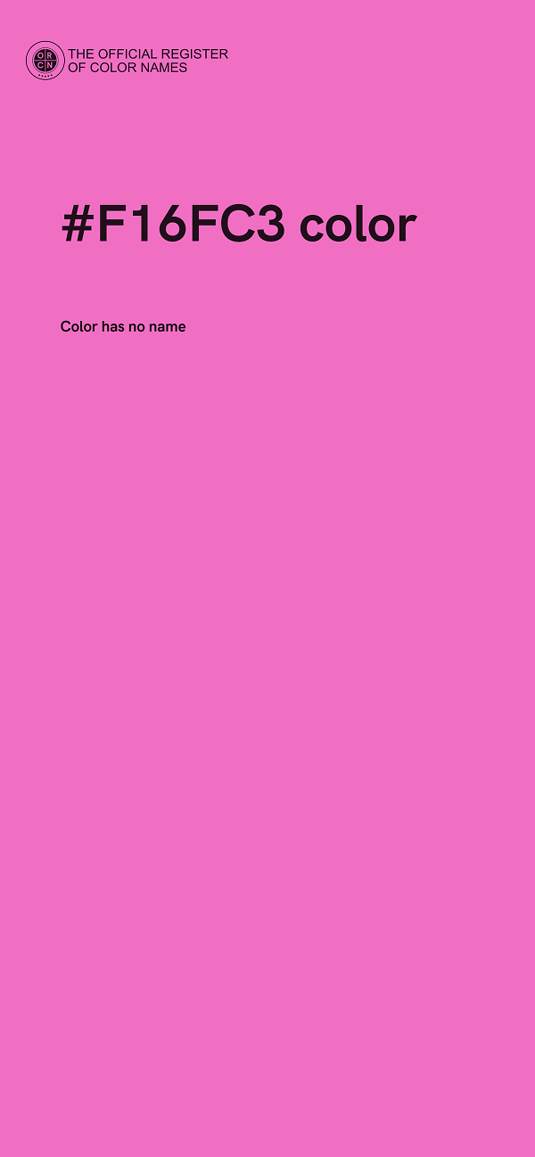 #F16FC3 color image