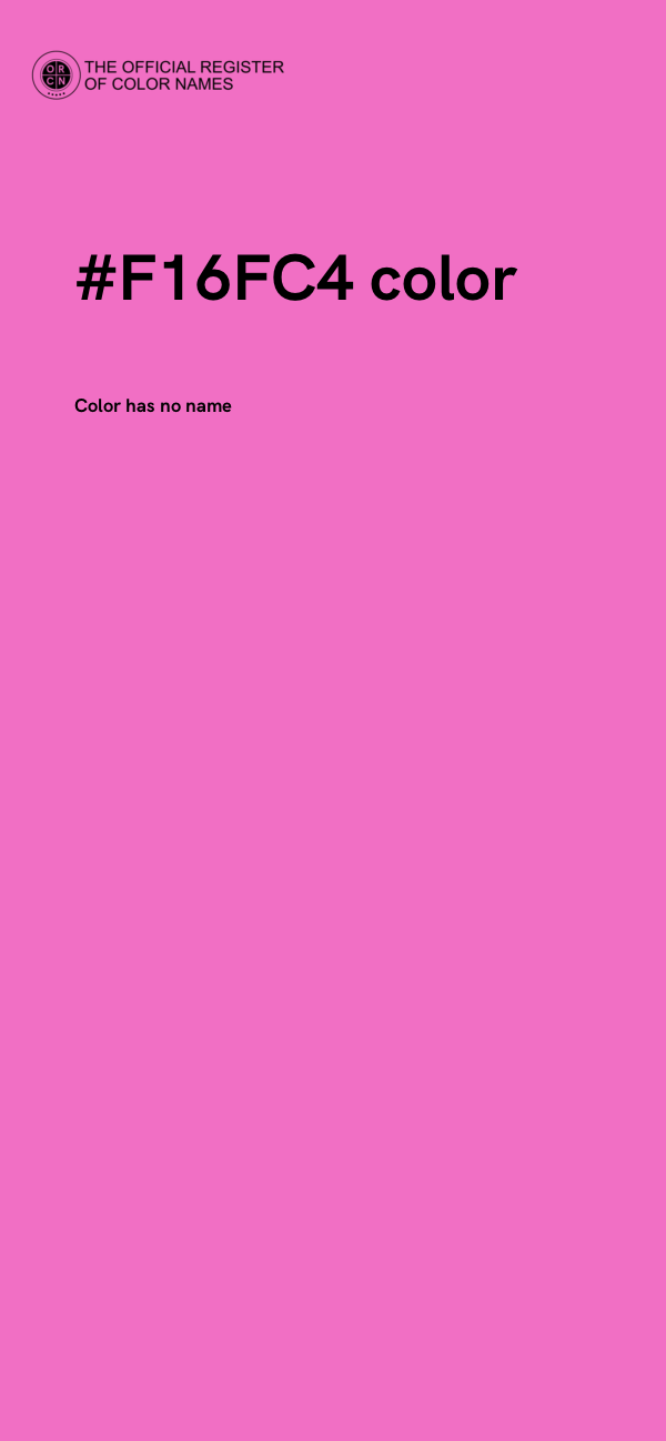 #F16FC4 color image