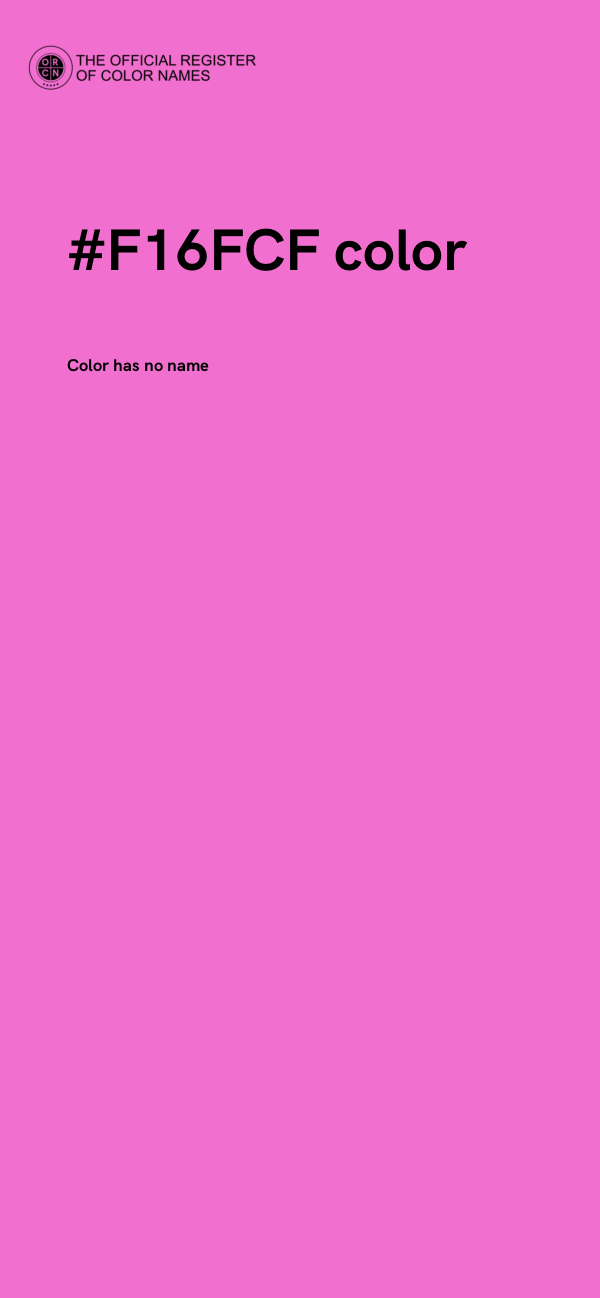 #F16FCF color image
