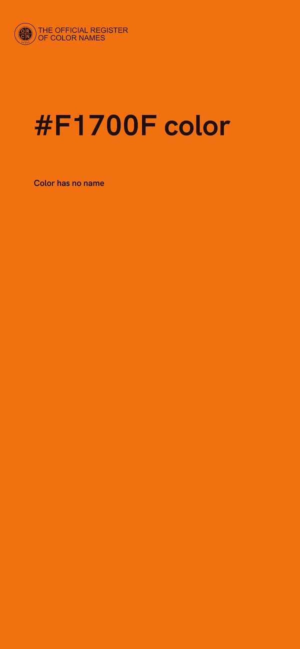 #F1700F color image