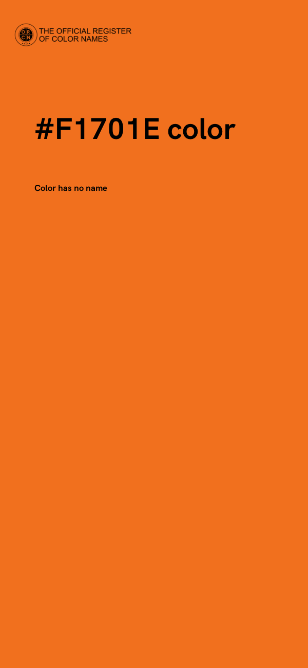 #F1701E color image