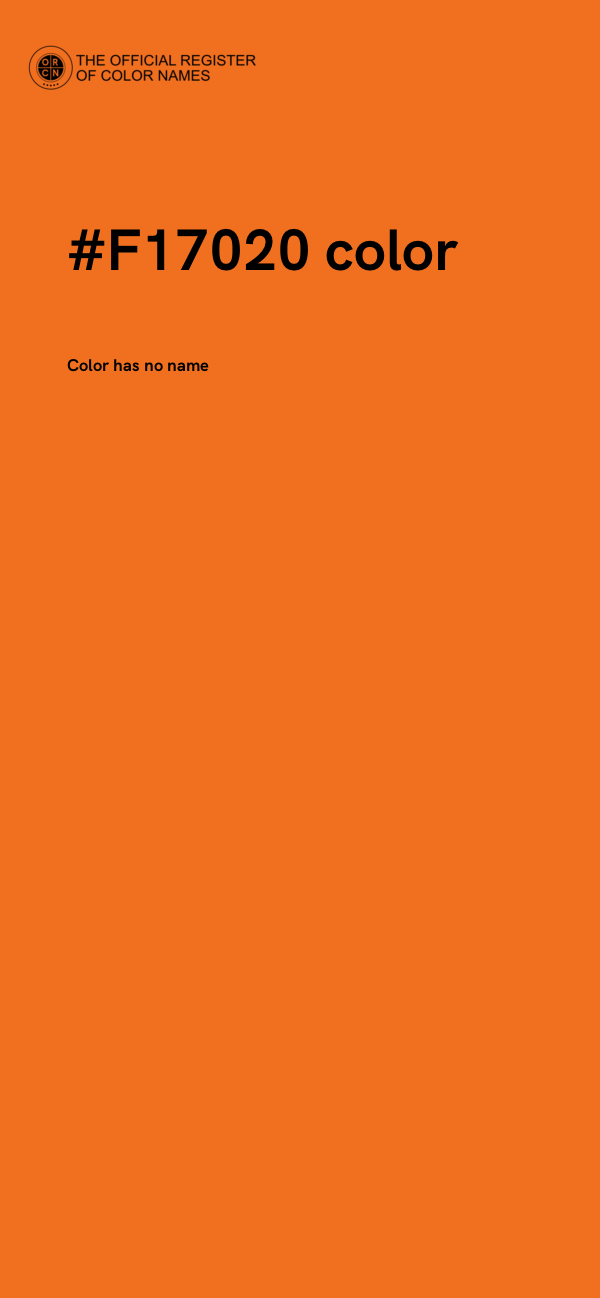 #F17020 color image