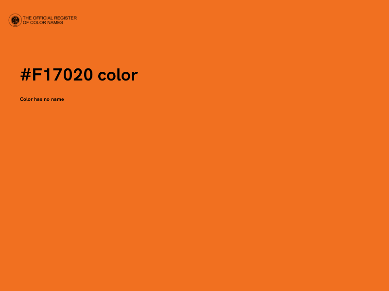 #F17020 color image