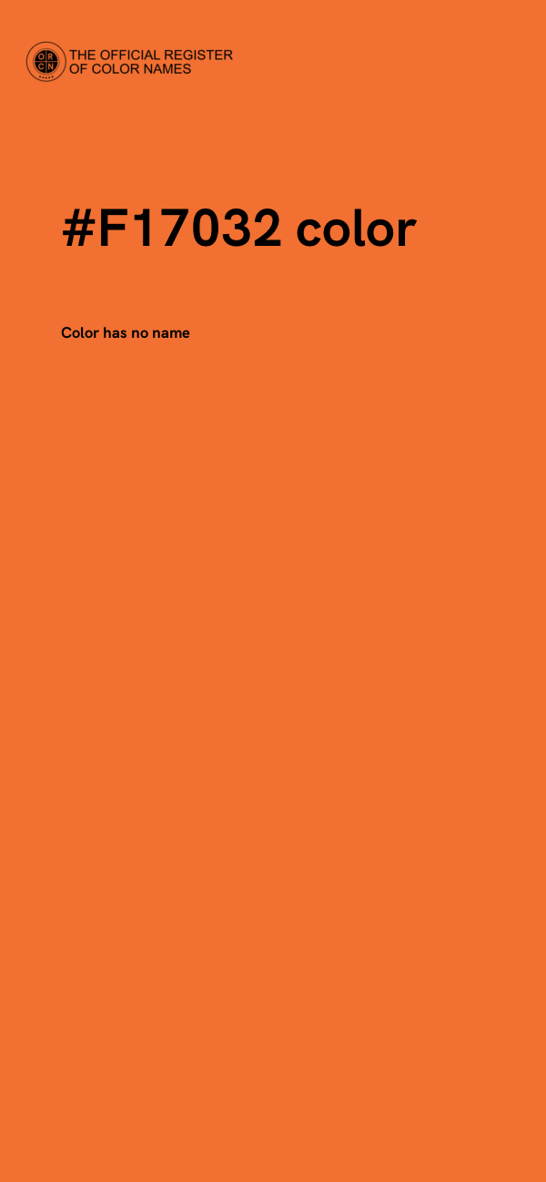 #F17032 color image