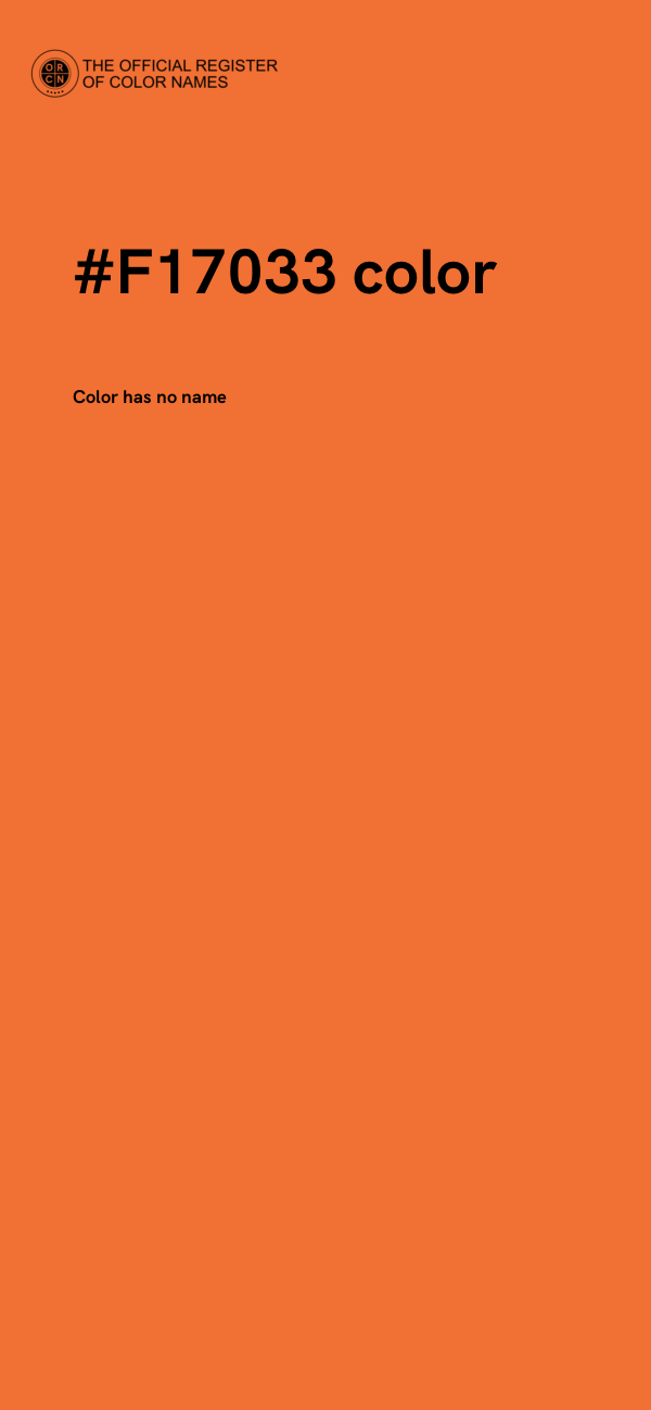 #F17033 color image
