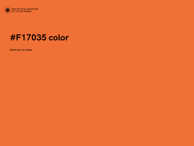 #F17035 color image