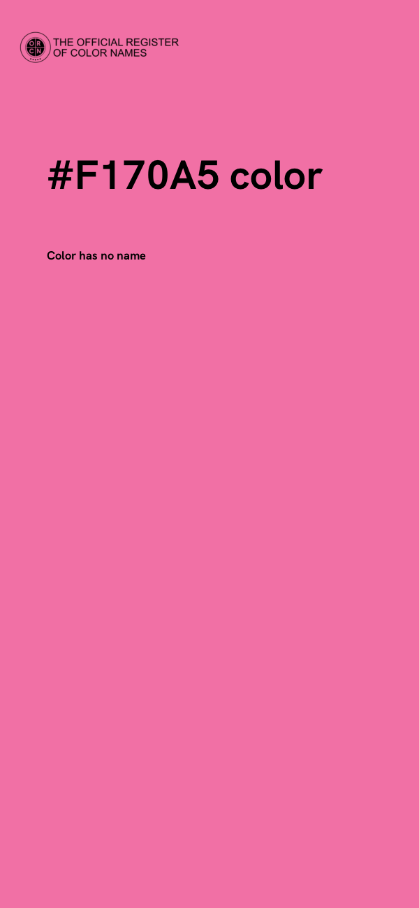 #F170A5 color image