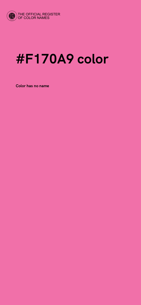 #F170A9 color image