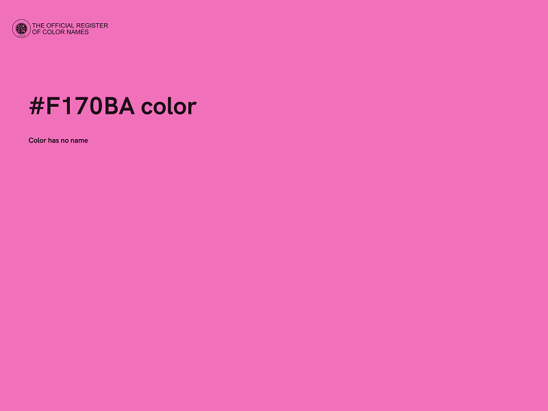 #F170BA color image