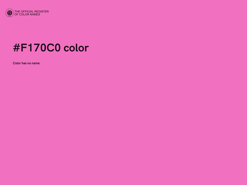 #F170C0 color image