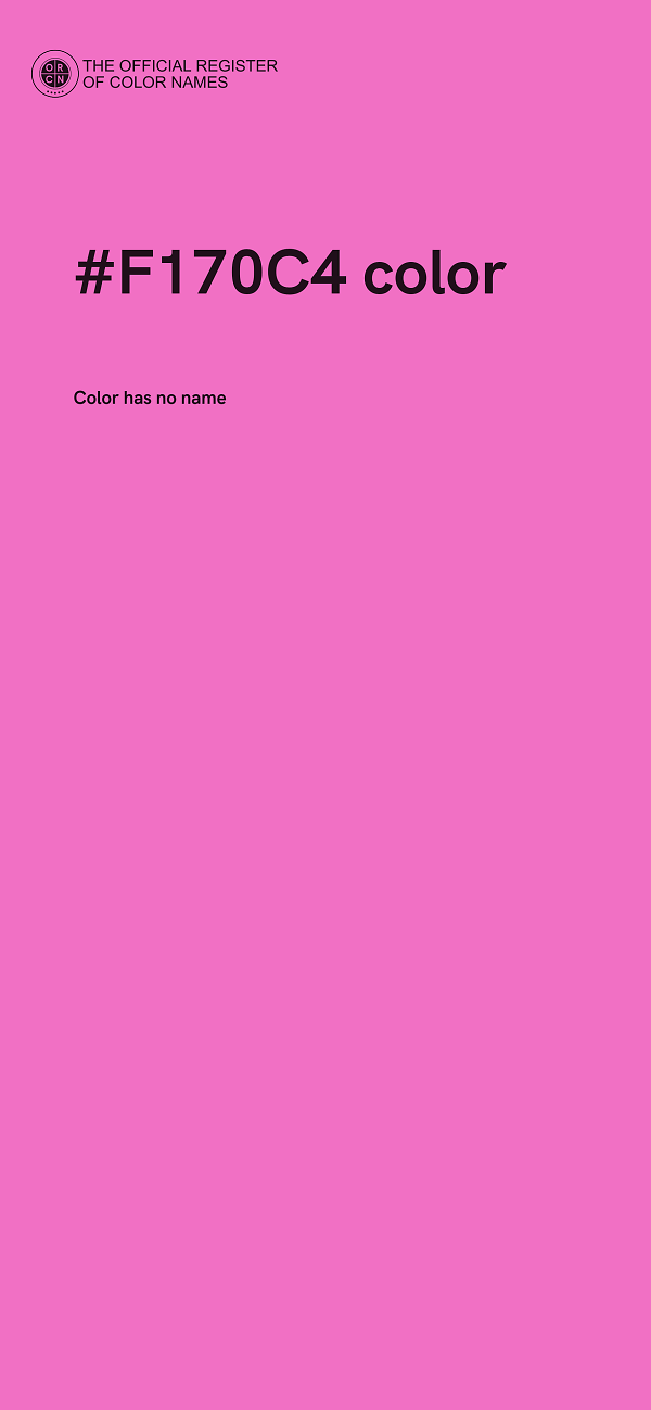 #F170C4 color image