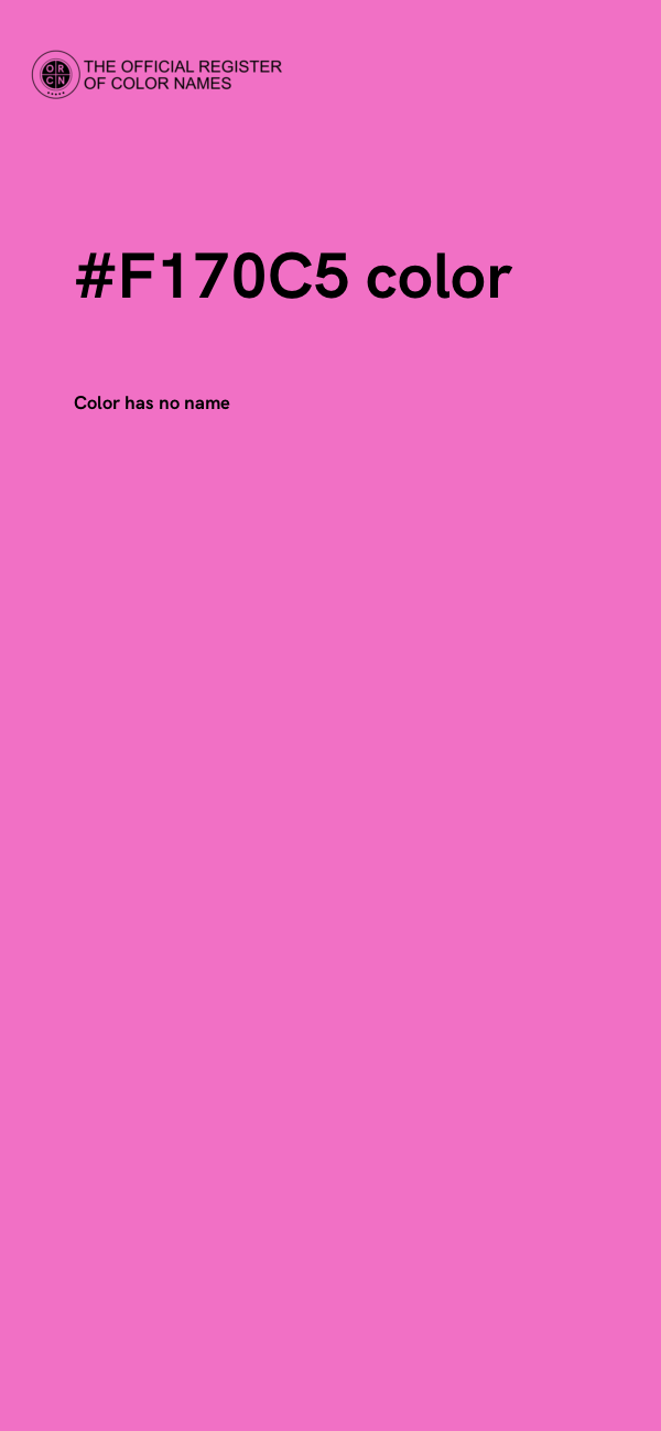 #F170C5 color image