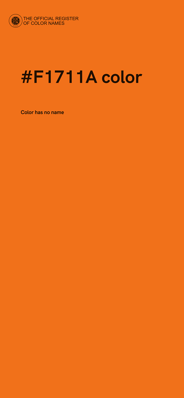 #F1711A color image