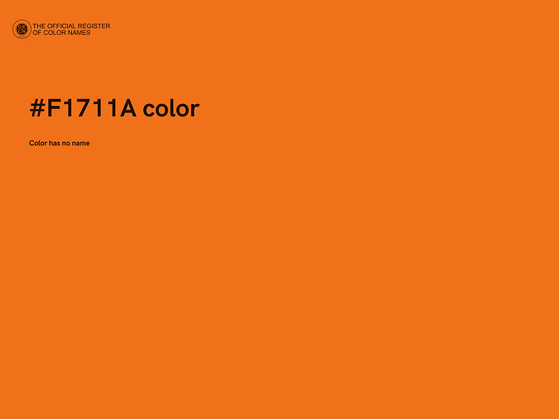 #F1711A color image