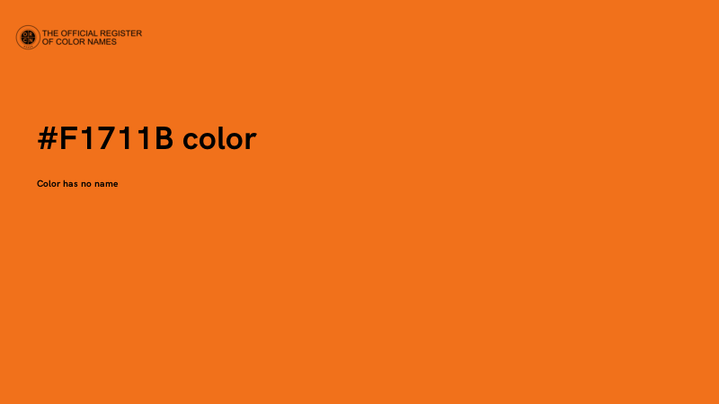 #F1711B color image