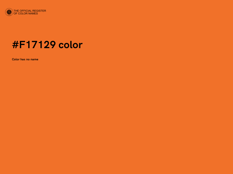 #F17129 color image