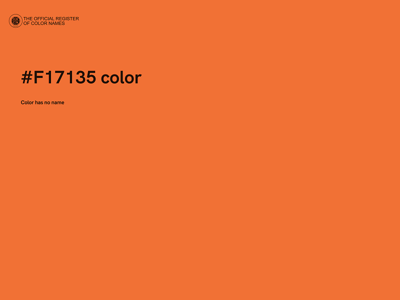 #F17135 color image