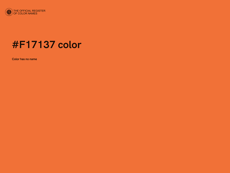 #F17137 color image