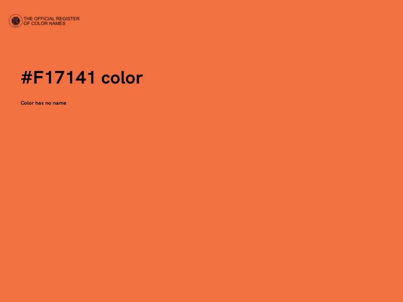 #F17141 color image
