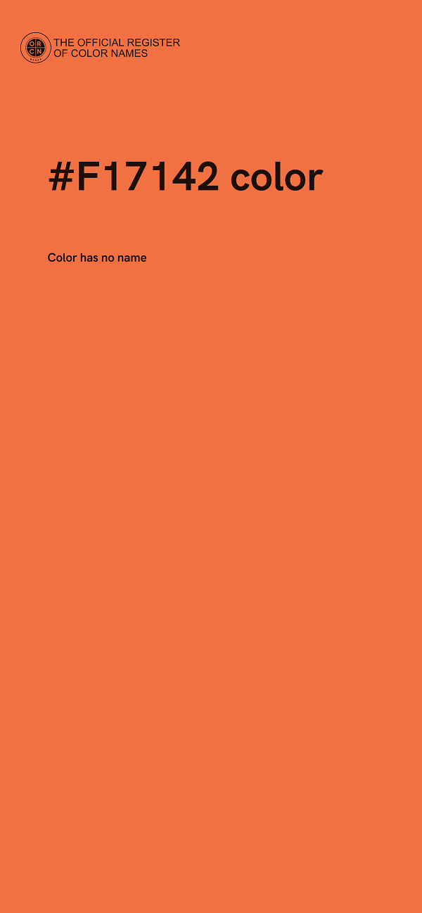 #F17142 color image