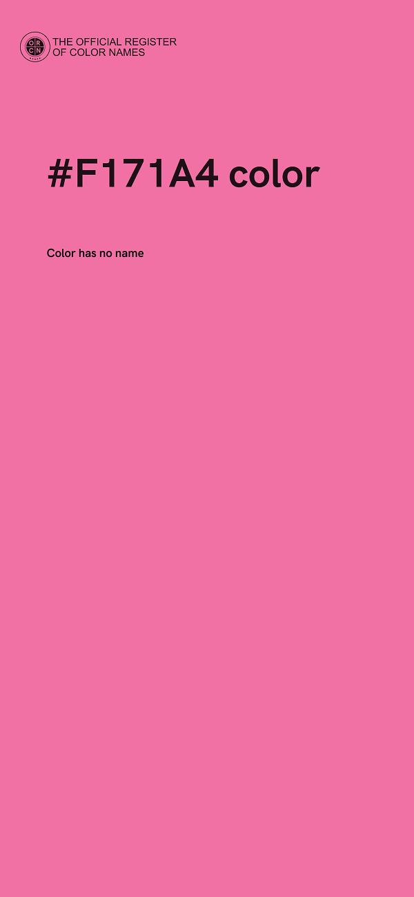 #F171A4 color image