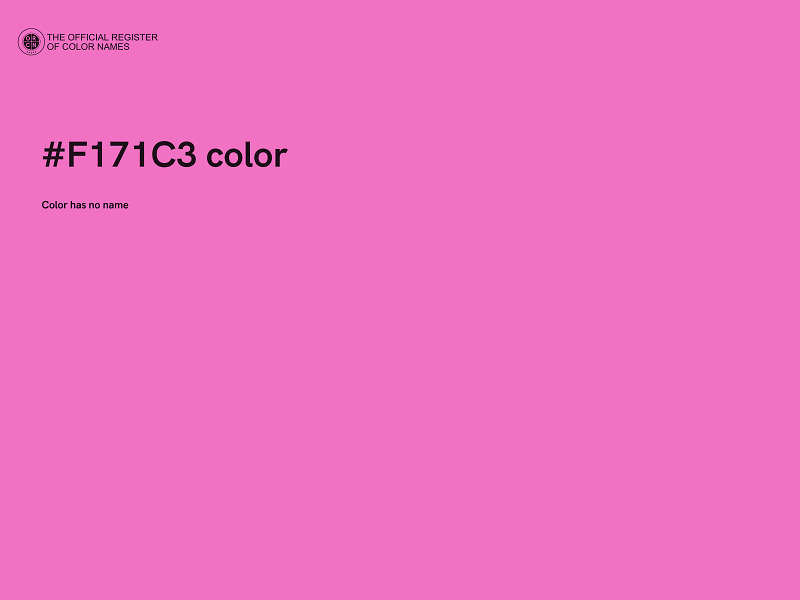 #F171C3 color image