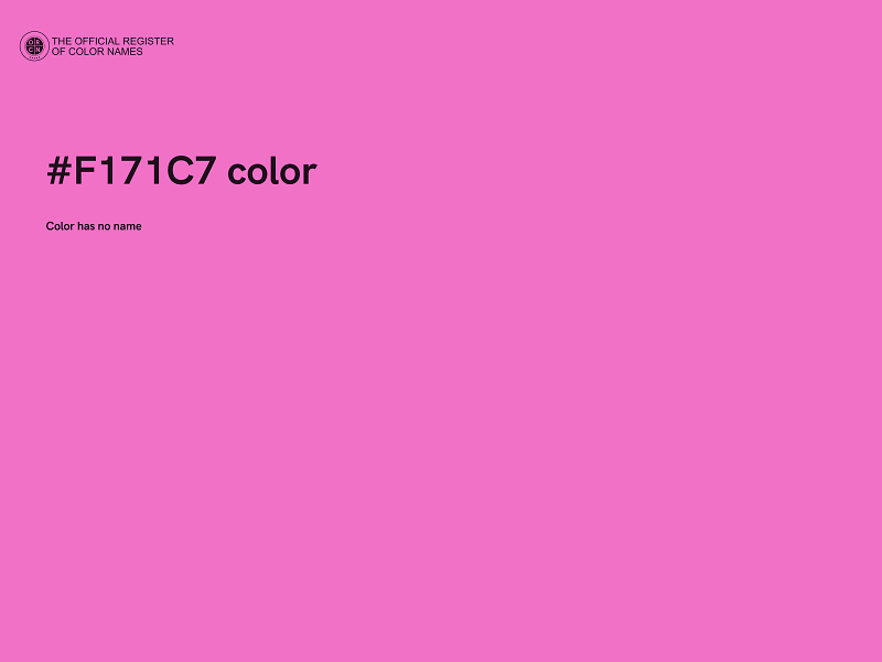 #F171C7 color image