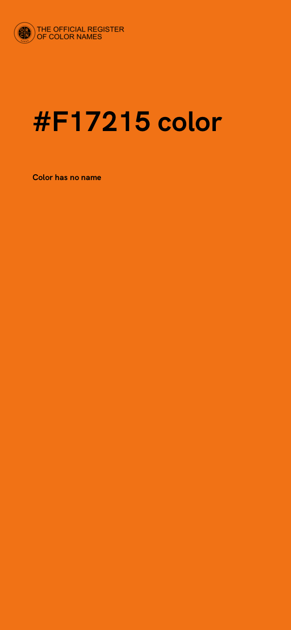 #F17215 color image