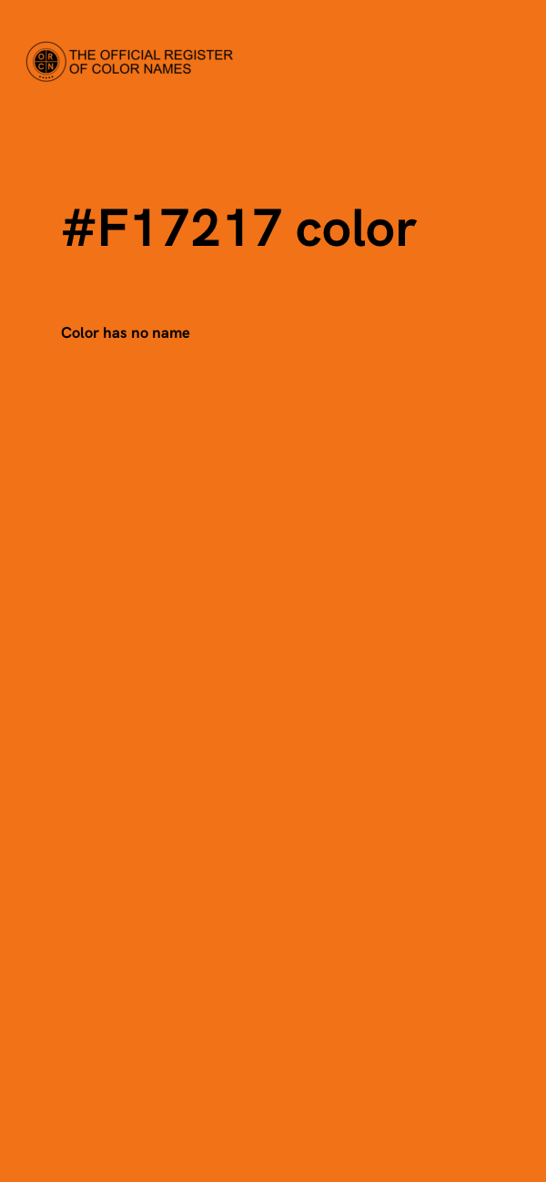 #F17217 color image