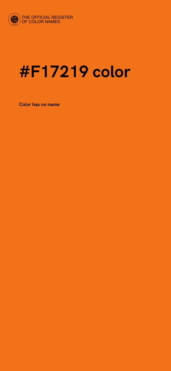 #F17219 color image