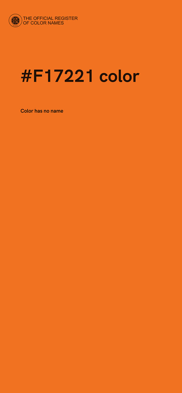 #F17221 color image