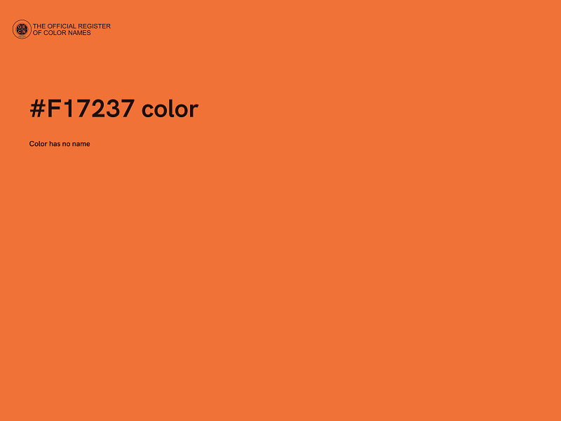 #F17237 color image