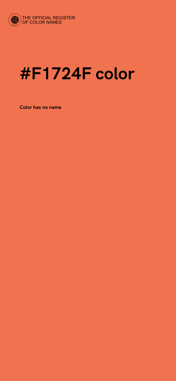 #F1724F color image