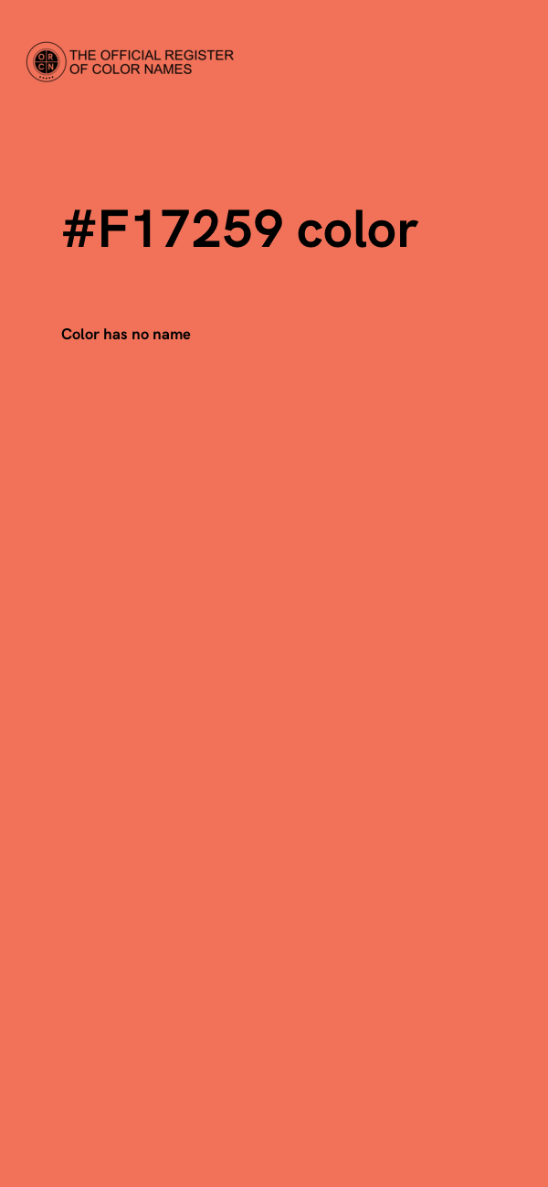 #F17259 color image
