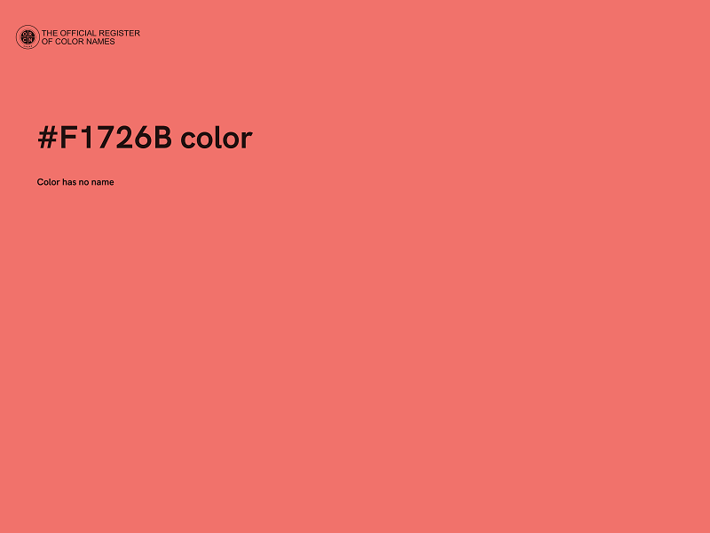 #F1726B color image