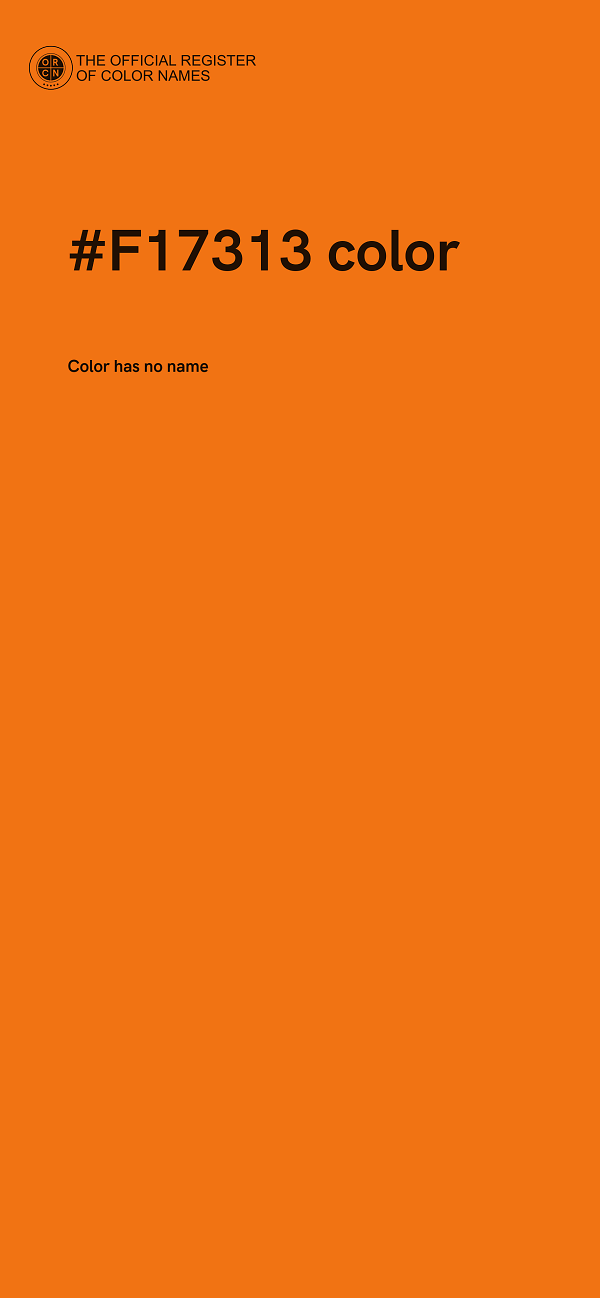 #F17313 color image