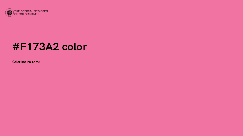 #F173A2 color image