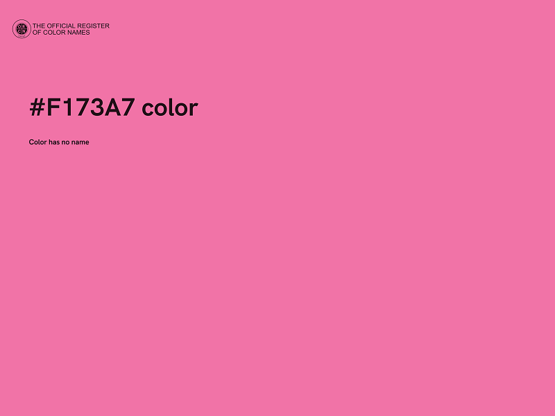 #F173A7 color image