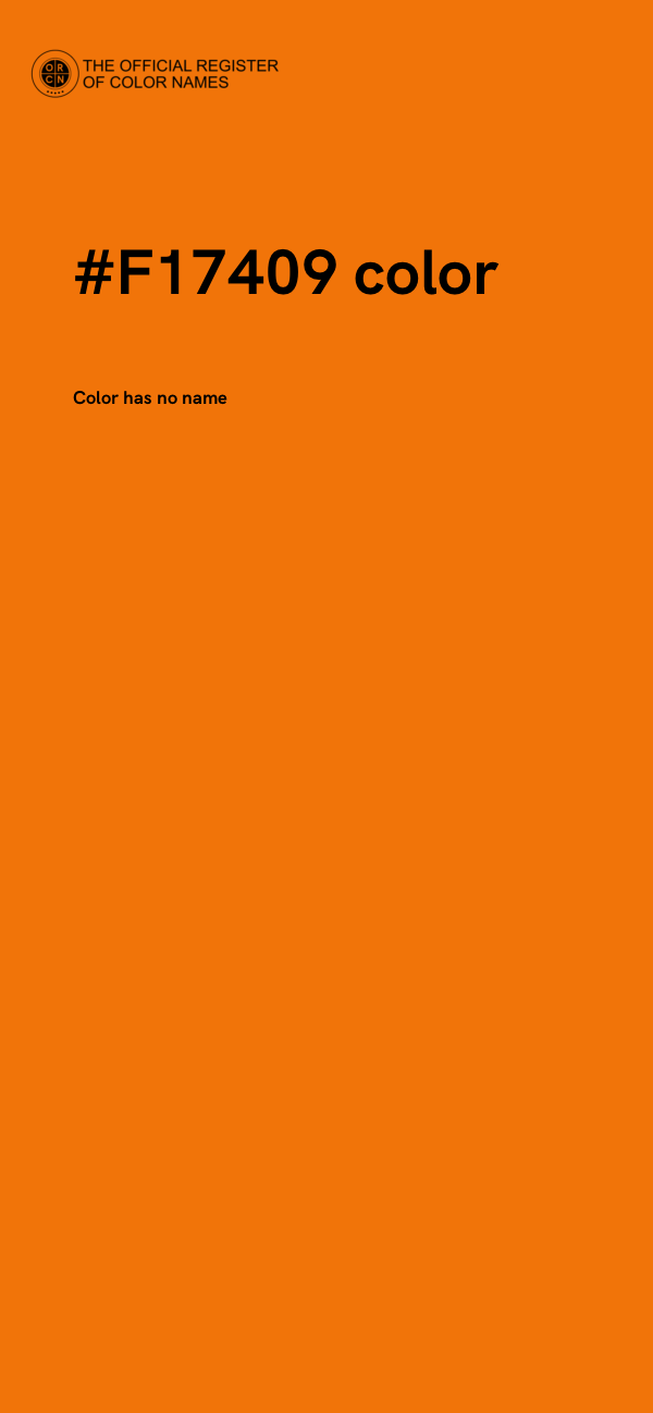 #F17409 color image