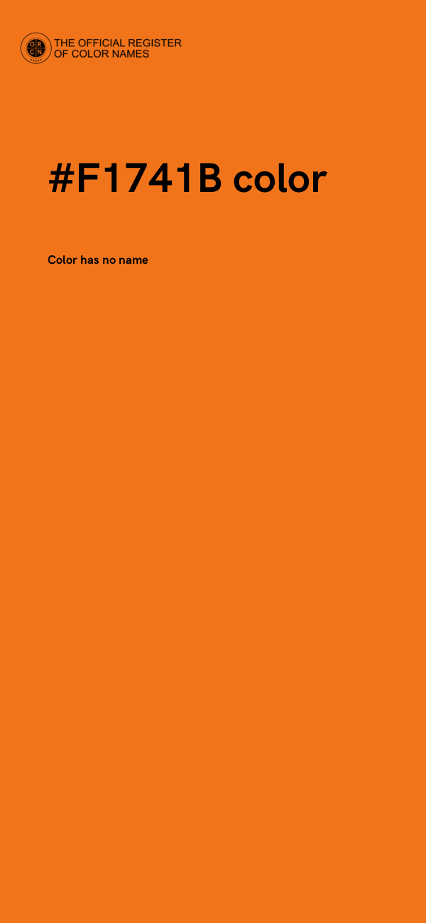 #F1741B color image
