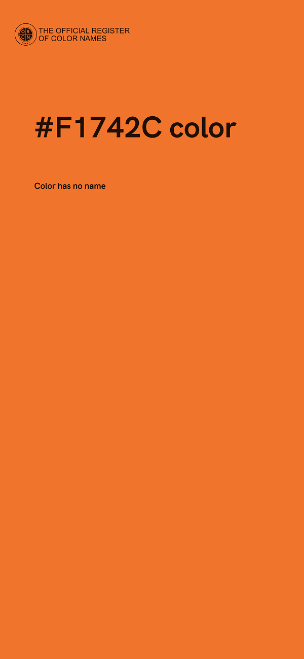 #F1742C color image