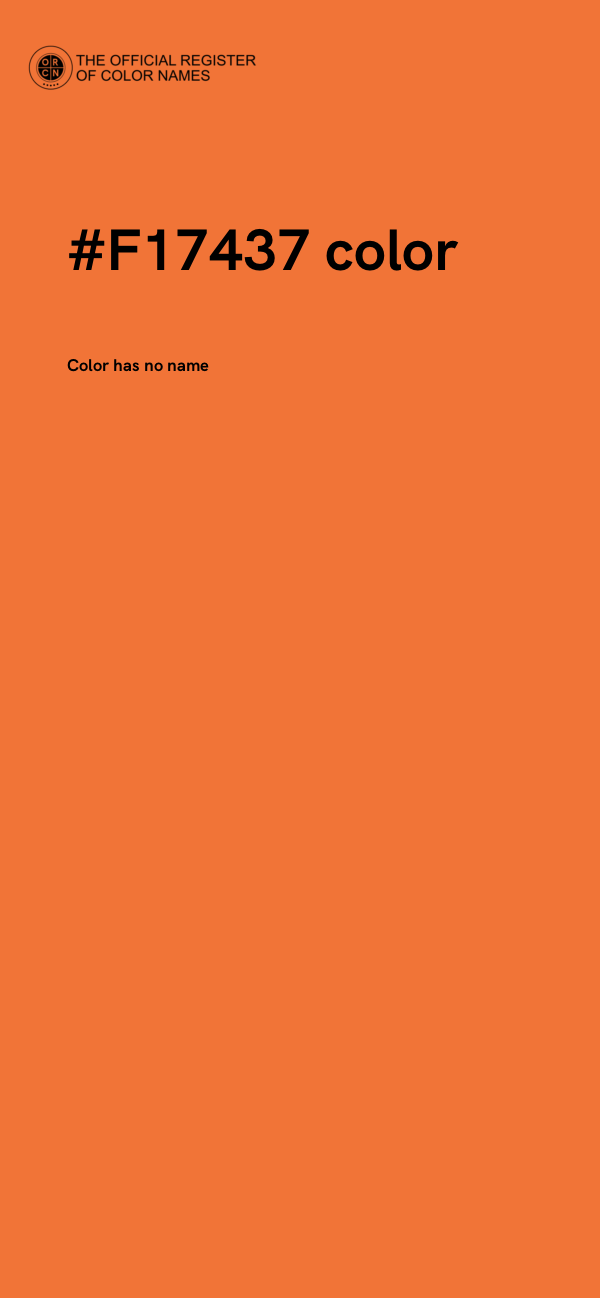 #F17437 color image
