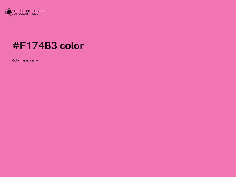 #F174B3 color image