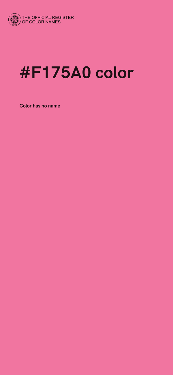 #F175A0 color image