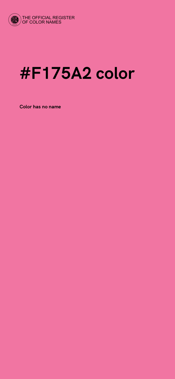 #F175A2 color image