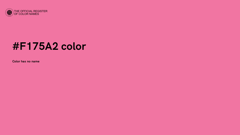 #F175A2 color image