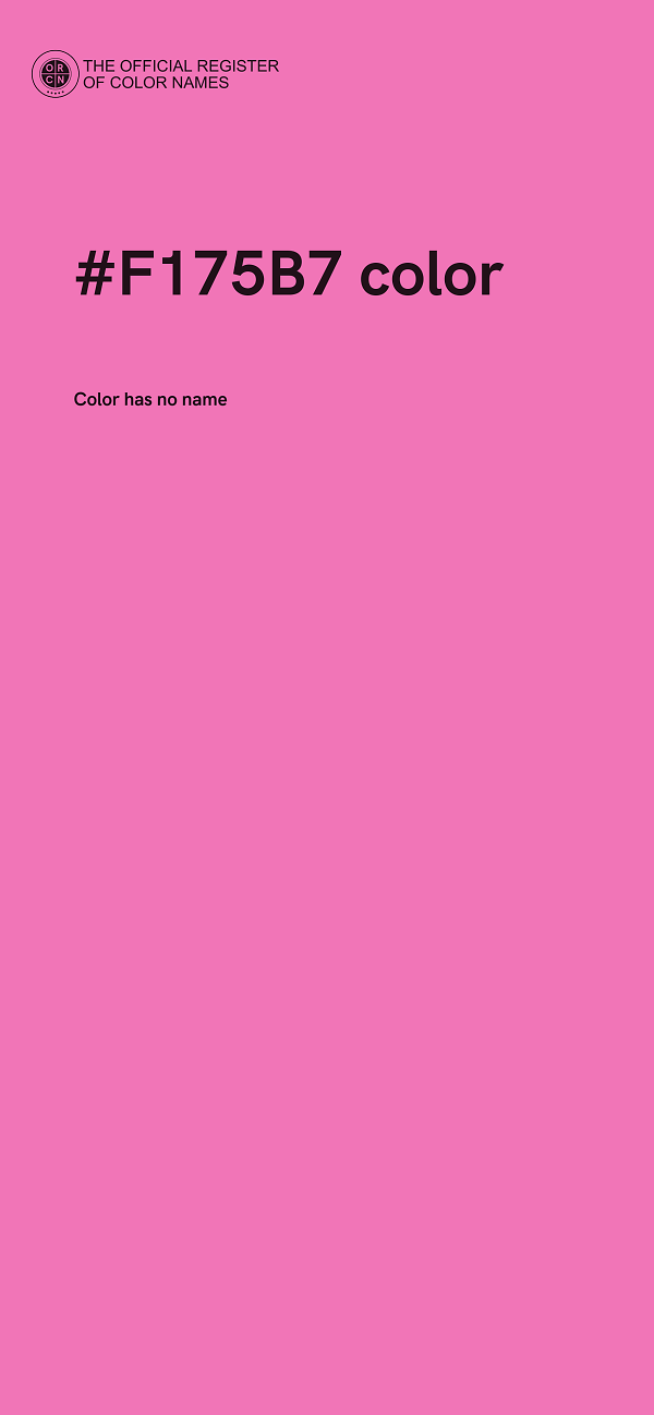 #F175B7 color image