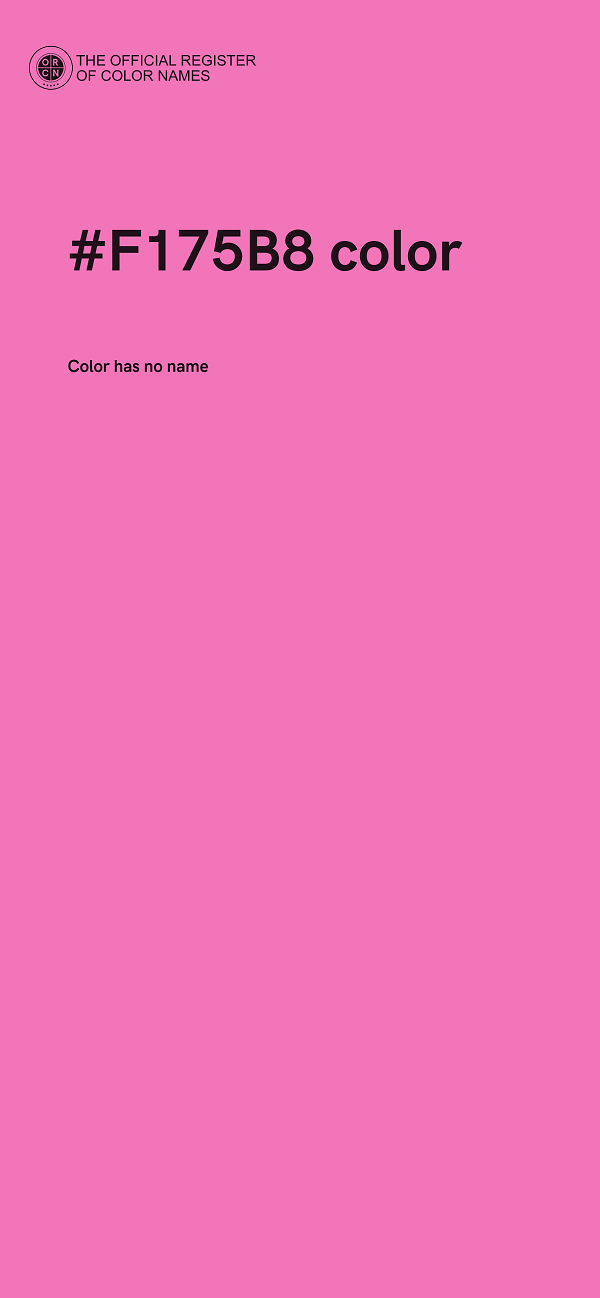 #F175B8 color image