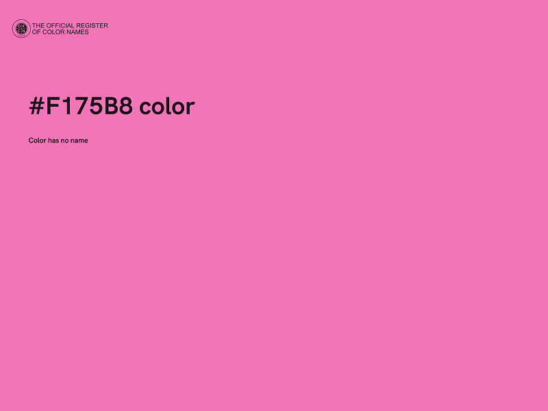 #F175B8 color image