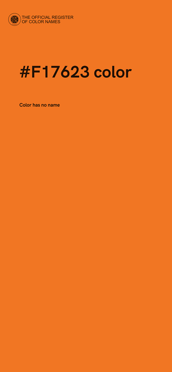 #F17623 color image